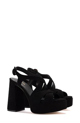 Larroudé Bee Platform Sandal Black at Nordstrom,