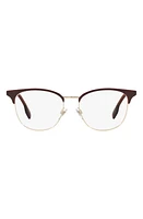 burberry Sophia 52mm Square Optical Glasses in Light Gold/Burgundy at Nordstrom