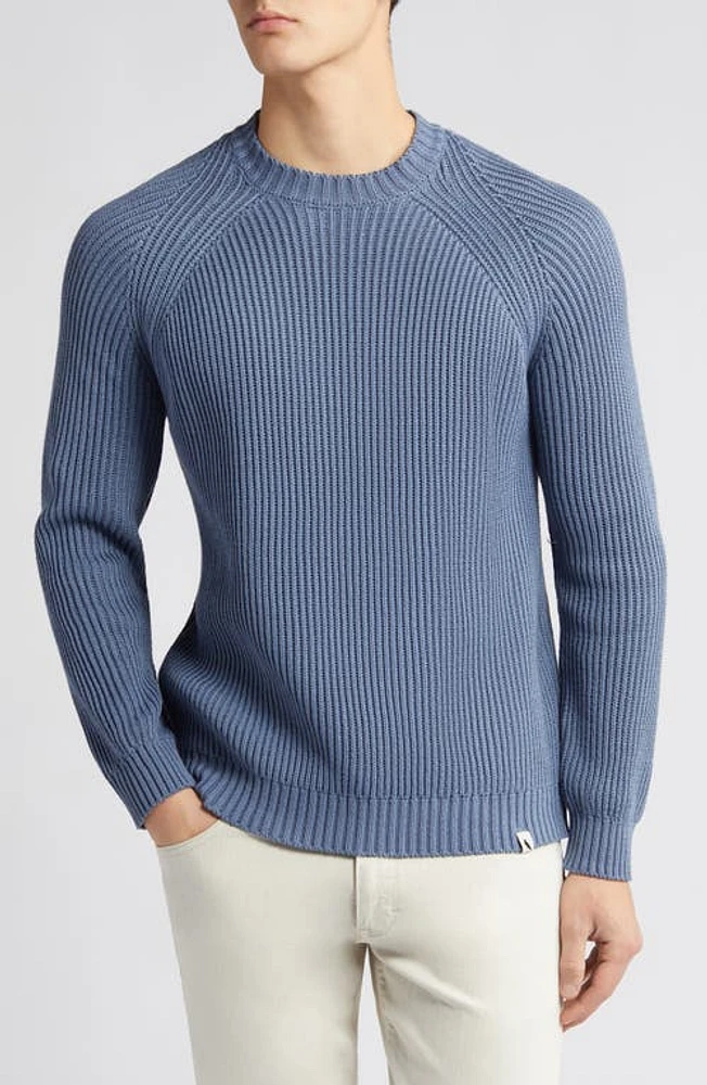 PEREGRINE Harry Ribbed Crewneck Sweater Smoke at Nordstrom,