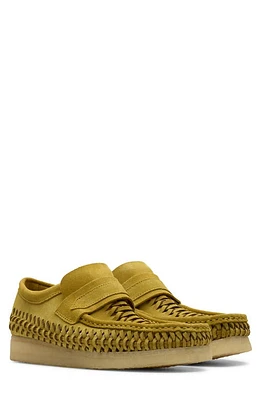 Clarks(r) Wallabee Woven Suede Loafer Olive at Nordstrom,