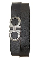 FERRAGAMO Gancini Reversible Leather Belt Radica Nero at Nordstrom, Eu