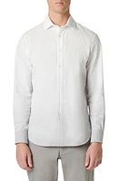 Bugatchi Axel Shaped Fit Woven Seersucker Cotton Button-Up Shirt Platinum at Nordstrom,