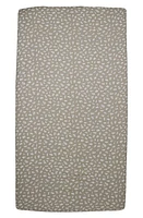 L'Ovedbaby Branch Print Fitted Organic Cotton Crib Sheet in Fawn Leaves at Nordstrom