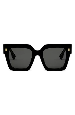 'Fendi Roma 50mm Square Sunglasses in Black at Nordstrom