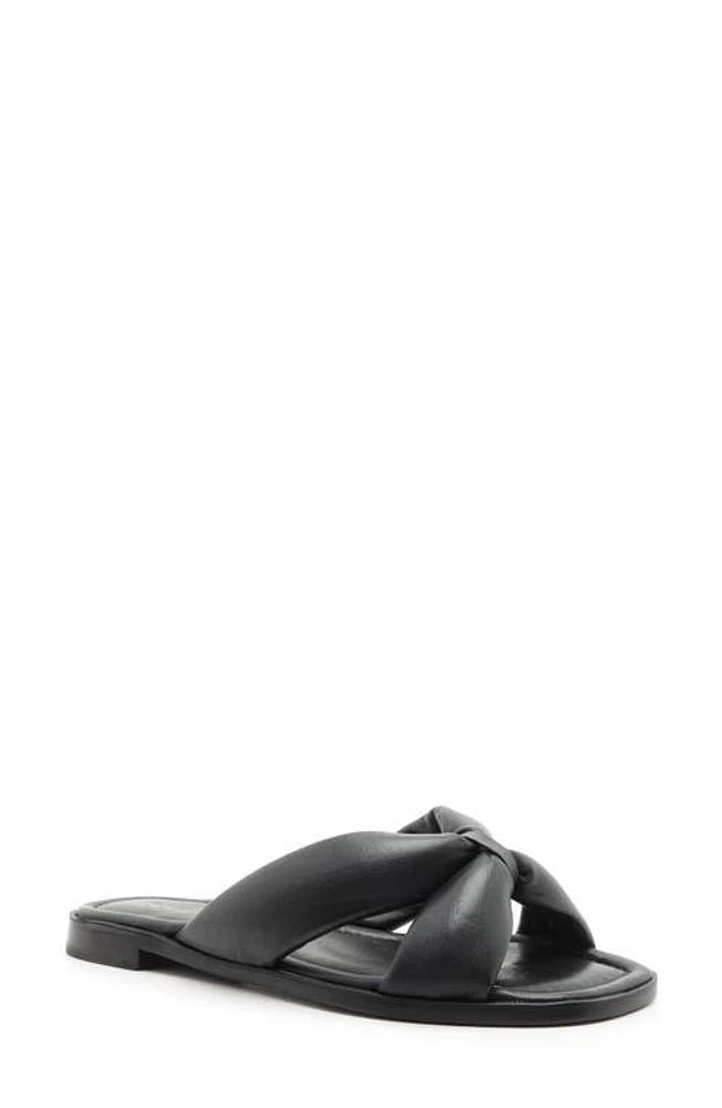 Schutz Fairy Slide Sandal Black Leather at Nordstrom,