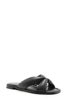 Schutz Fairy Slide Sandal Black Leather at Nordstrom,