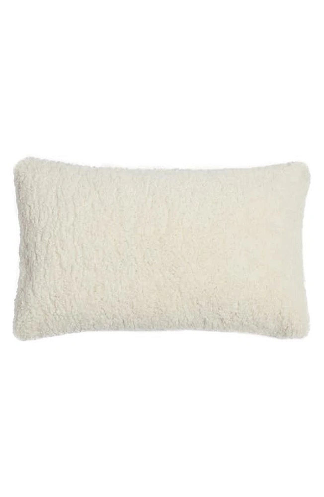 Apparis Prana Faux Fur Lumbar Pillow in Blanc at Nordstrom