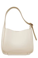 MANGO Statement Buckle Faux Leather Hobo Bag in Off White at Nordstrom