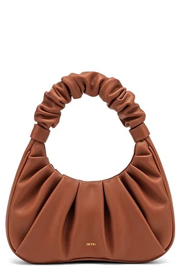 JW PEI Gabbi Ruched Faux Leather Hobo Bag in Nutella at Nordstrom