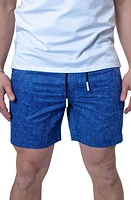 Maceoo Swim Lion Square Dot Trunks Blue at Nordstrom,