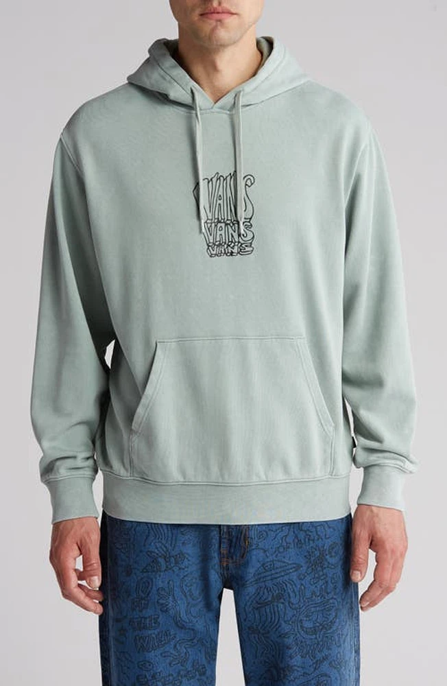 Vans Crash Stack Loose Cotton Blend Hoodie Iceberg Green at Nordstrom,