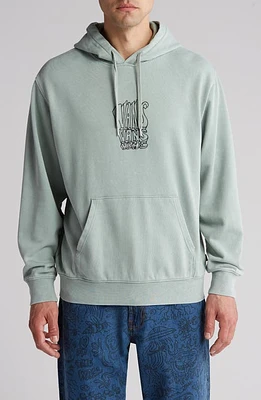 Vans Crash Stack Loose Cotton Blend Hoodie Iceberg Green at Nordstrom,