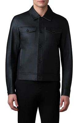 Mackage Lincoln Leather Jacket Black at Nordstrom,