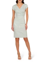 Adrianna Papell Floral Jacquard Sheath Cocktail Dress Mint/Silver at Nordstrom,