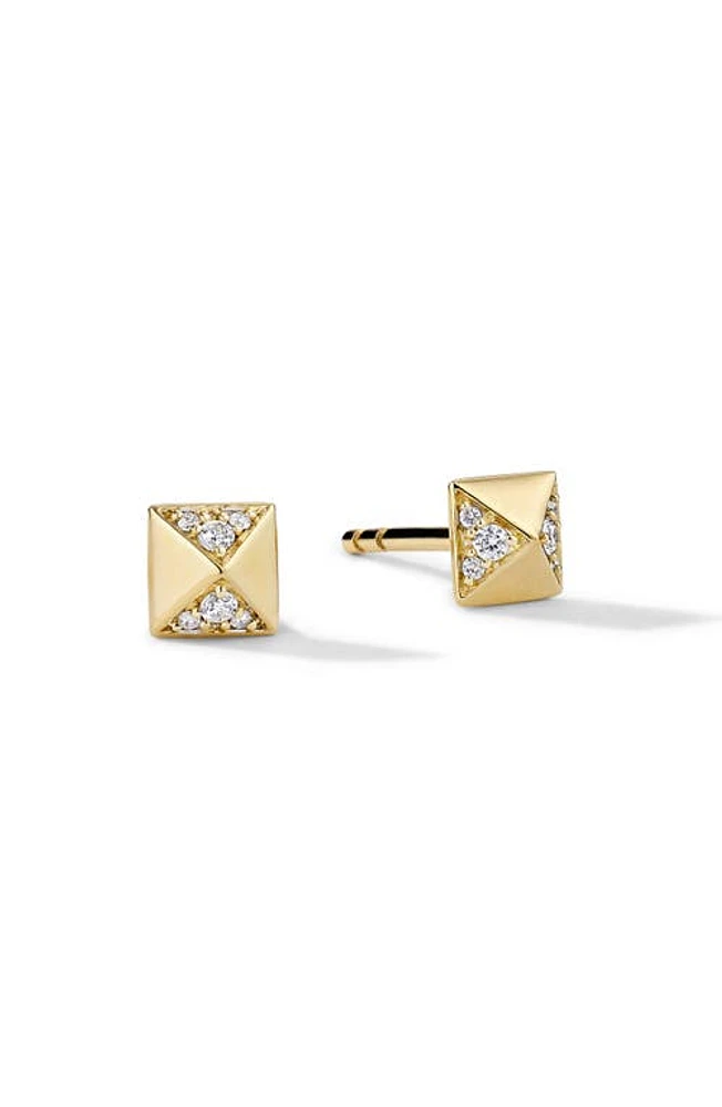 Cast The Geo Diamond Stud Earrings in Gold at Nordstrom