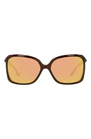 Oakley Wildrye 61mm Prizm Polarized Butterfly Sunglasses in Rose Gold at Nordstrom