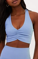 Beach Riot Mindy Sports Bra Seashore Two Tone Rib at Nordstrom,