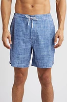 johnnie-O Ariba Crosshatch Print Swim Trunks at Nordstrom,