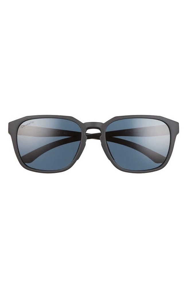 Smith Contour 56mm Polarized Square Sunglasses in Matte Black/Black at Nordstrom