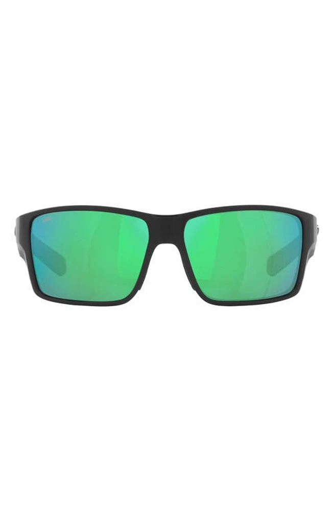 Costa Del Mar 63mm Mirrored Polarized Oversize Square Sunglasses in Green Mirror at Nordstrom