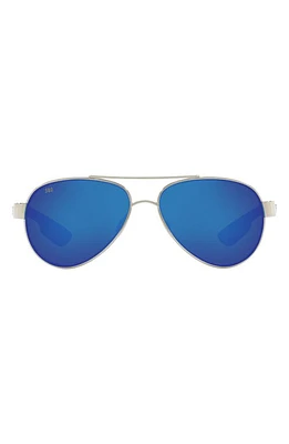 Costa Del Mar 56mm Polarized Aviator Sunglasses in Light Grey at Nordstrom