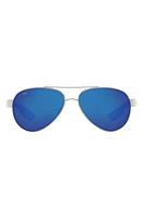 Costa Del Mar 56mm Polarized Aviator Sunglasses in Light Grey at Nordstrom