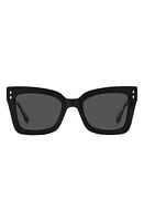 Isabel Marant 52mm Flared Rectangular Sunglasses in Black /Grey at Nordstrom