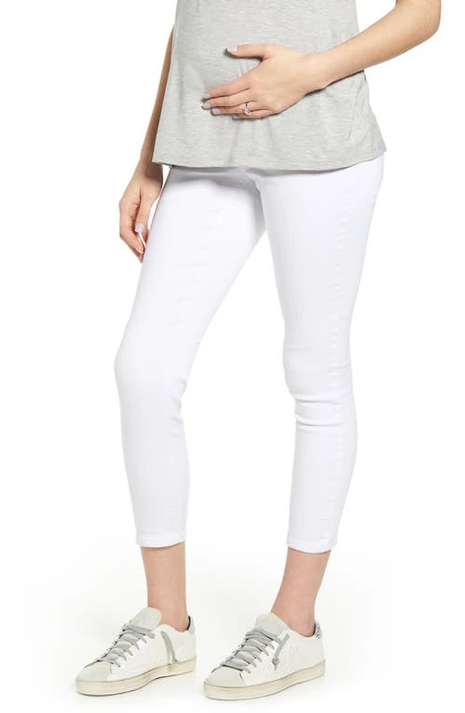 1822 Denim Ankle Super Skinny Maternity Jeans White at Nordstrom,