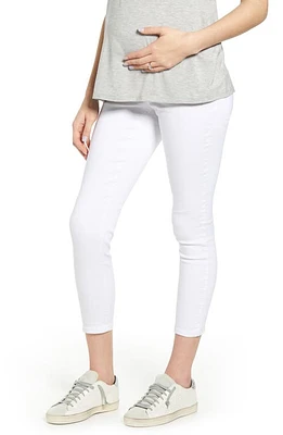 1822 Denim Ankle Super Skinny Maternity Jeans White at Nordstrom,