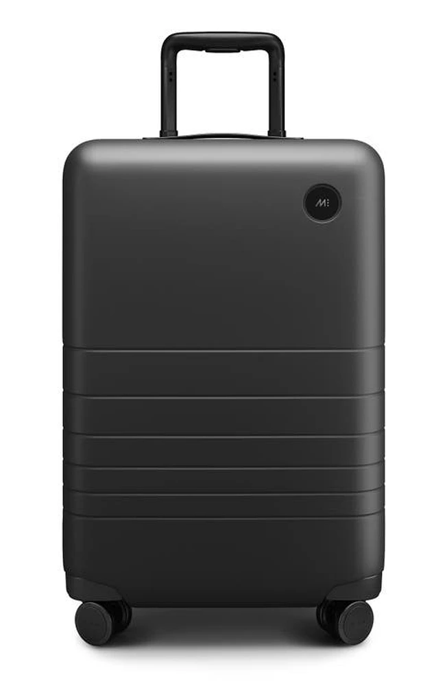 Monos 23-Inch Carry-On Plus Spinner Luggage in Midnight Black at Nordstrom