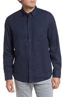 Nordstrom Trim Fit Solid Linen Button-Down Shirt at Nordstrom,