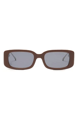 DEZI Drippy 53mm Square Sunglasses in Matte Chocolate/Silver at Nordstrom