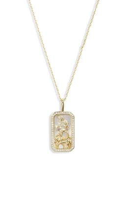 Melinda Maria Zodiac Pendant Necklace in Gold-Capricorn at Nordstrom