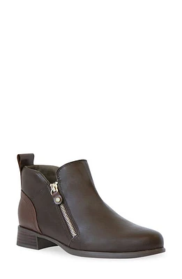 Munro Neko Zip Bootie Chocolate Tumbed Calf Leather at Nordstrom,