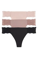 b. tempt'D by Wacoal bare Assorted 3-Pack Thong at Nordstrom,