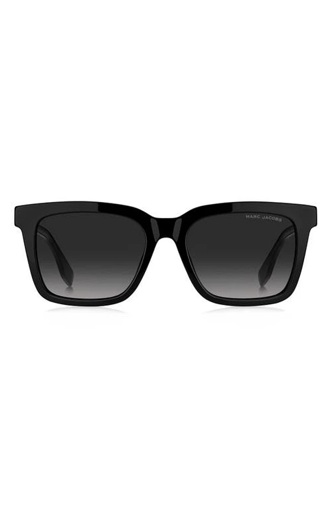 Marc Jacobs 54mm Gradient Square Sunglasses in Black /Grey Shaded at Nordstrom