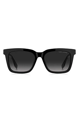 Marc Jacobs 54mm Gradient Square Sunglasses in Black /Grey Shaded at Nordstrom