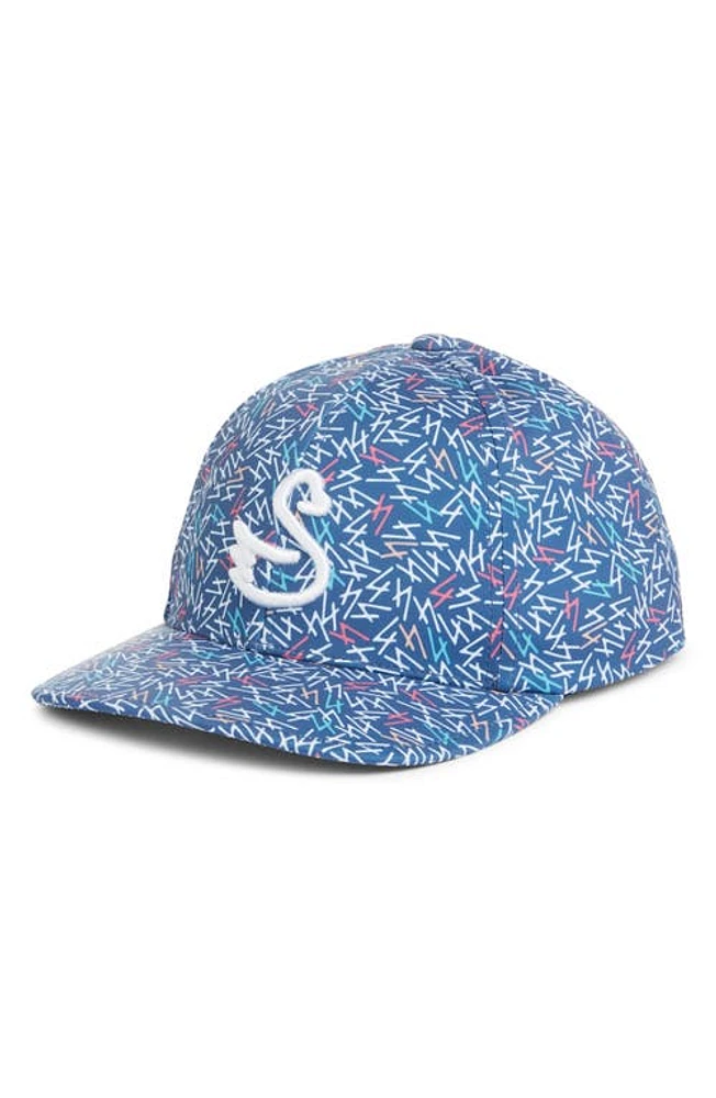 Swannies Vance Geo Print Snapback Golf Hat in Navy at Nordstrom