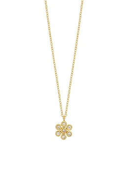 Bony Levy Kids' 18K Gold Diamond Flower Pendant Necklace in 18K Yellow Gold at Nordstrom, Size 15