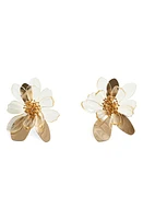 MANGO Maxi Flower Drop Earrings in Gold at Nordstrom