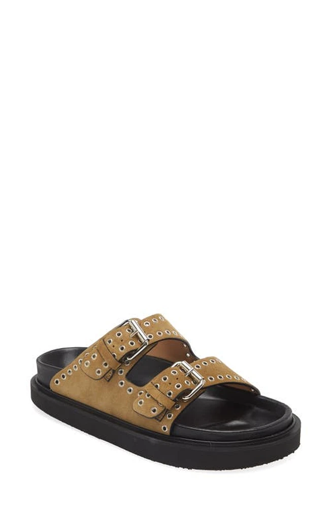 Isabel Marant Lennya Studded Slide Sandal Taupe at Nordstrom,