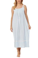 Eileen West Sleeveless Cotton Nightgown Blue at Nordstrom,