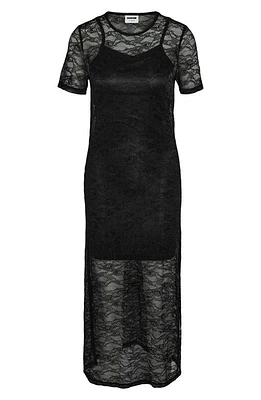 Noisy may Carota Lace Overlay Dress Black at Nordstrom,