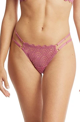 Hanky Panky Strappy Lace & Mesh Thong at Nordstrom,