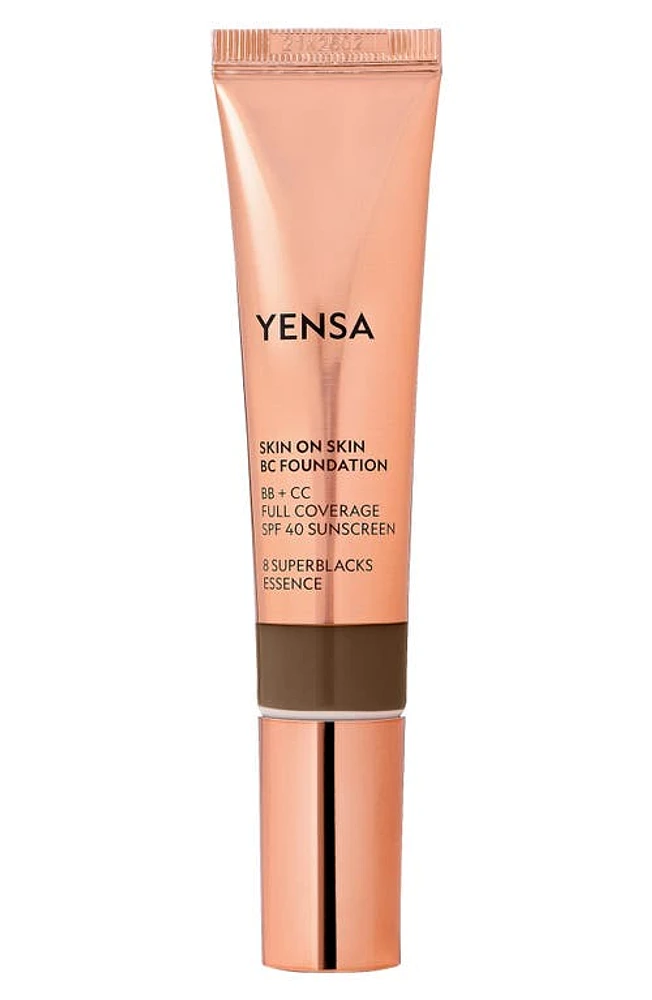 YENSA Skin on Skin BC Foundation BB + CC Full Coverage Foundation SPF 40 in Deep Neutral at Nordstrom, Size 1 Oz