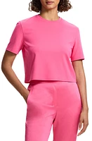 Theory Clinto Cotton Crop T-Shirt Pnk Azalea at Nordstrom,