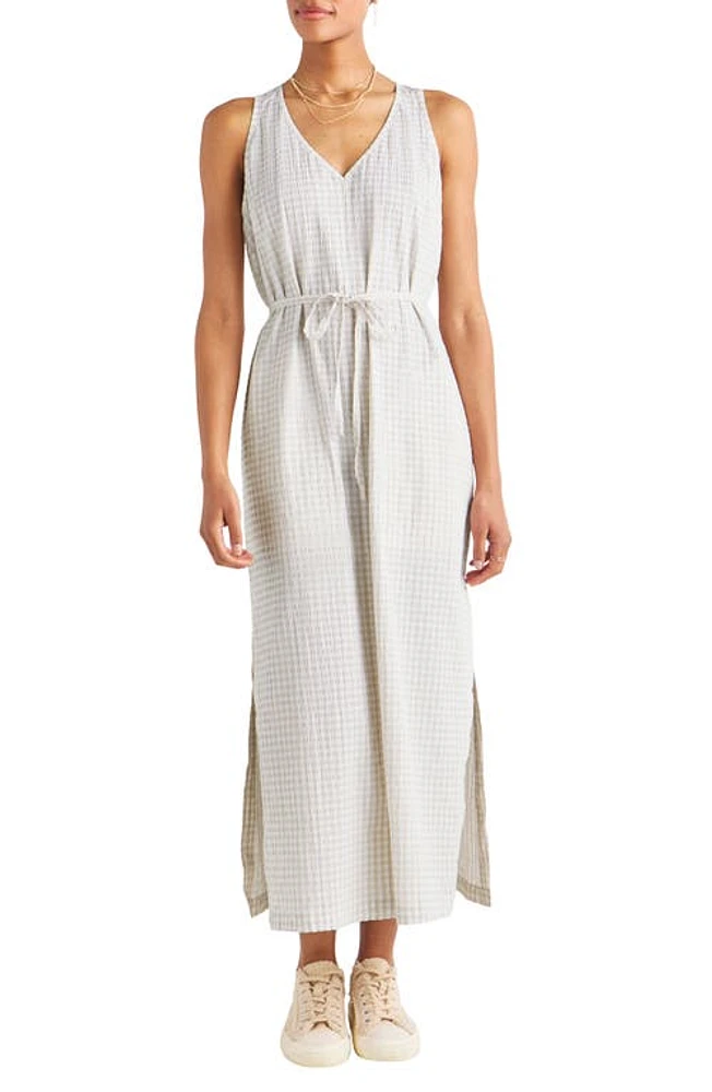 Splendid Loretta Gingham Seersucker Maxi Dress White Sand/white at Nordstrom,