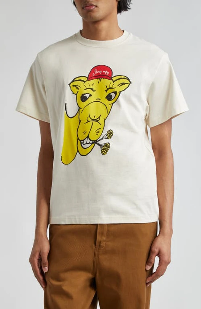 Story mfg. Grateful Camel Organic Cotton Graphic T-Shirt Ecru at Nordstrom,