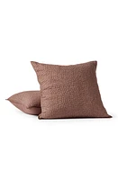 Coyuchi Hand Stitched Organic Cotton Euro Sham in Redwood at Nordstrom