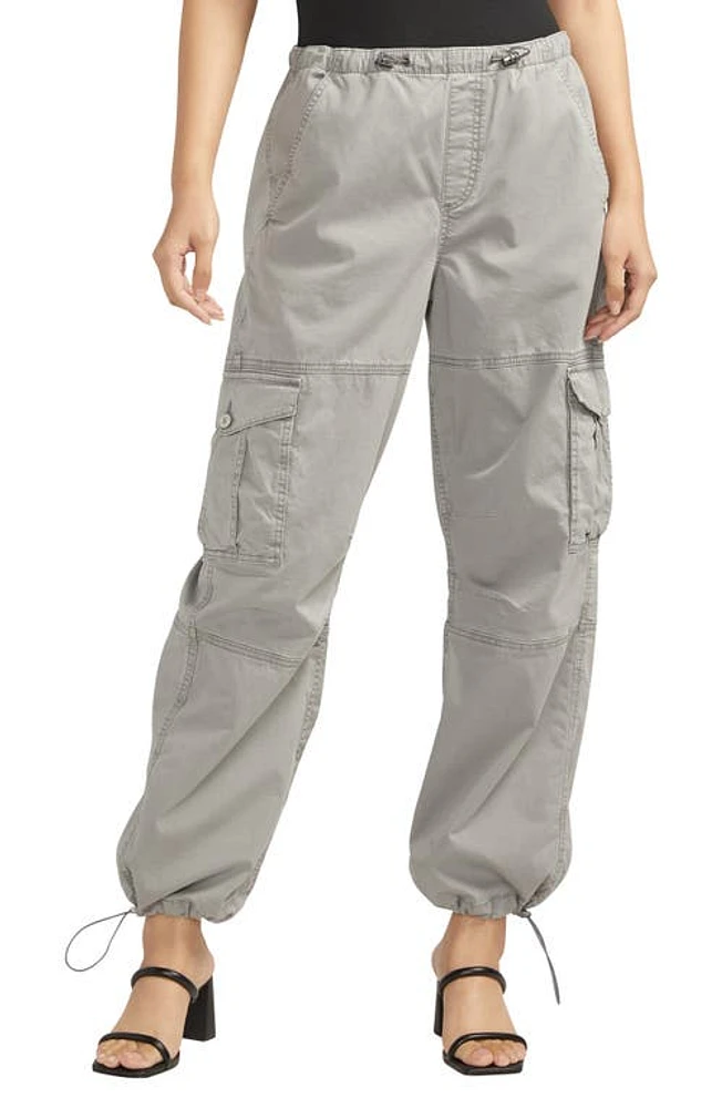 Silver Jeans Co. Parachute Stretch Cotton Cargo Pants in Cement at Nordstrom, Size Medium